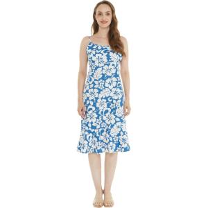 imageHawaii Hangover Womens Hawaiian Mermaid Ruffle Dress Classic HibiscusClassic Hibiscus Blue
