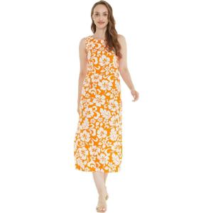 imageHawaii Hangover Womens Maxi Tank Dress in Classic Hibiscus BlueClassic Hibiscus Orange