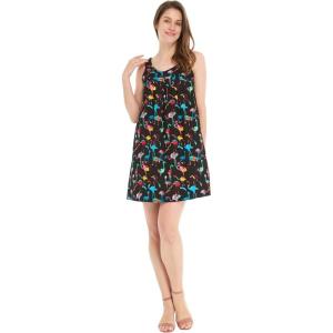 imageHawaii Hangover Womens Round Neck Shift Dress in Orchid Paradise NavyFlamingo Party Black