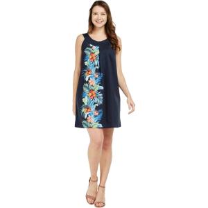imageHawaii Hangover Womens Round Neck Shift Dress in Orchid Paradise NavyOrchid Paradise Navy