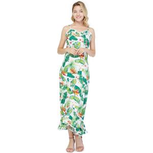 imageWomens Hawaiian Luau Dress Traditional Muumuu Ruffles in Bird of Paradise WhiteBird of Paradise White
