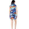 imageHawaii Hangover Womens Vintage Fit and Flare Dress in Classic Hibiscus RedShirt Dress Sunset and Dolphin Blue