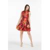 imageHawaii Hangover Womens Vintage Fit and Flare Dress in Classic Hibiscus RedSunset With Dolphin  Red