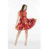 imageHawaii Hangover Womens Vintage Fit and Flare Dress in Classic Hibiscus RedSunset With Dolphin  Red