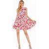 imageHawaii Hangover Womens Vintage Fit and Flare Dress in Classic Hibiscus RedVintage Classic Hibiscus  Red