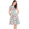 imageHawaii Hangover Womens Vintage Fit and Flare Dress in Flamingo in LoveFlamingo in Love