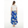imageWomens Hawaiian Luau Wrap Ruffle Skirt in Hibiscus BlueHibiscus Blue