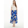 imageWomens Hawaiian Luau Wrap Ruffle Skirt in Hibiscus BlueHibiscus Blue