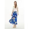 imageWomens Hawaiian Luau Wrap Ruffle Skirt in Hibiscus BlueHibiscus Blue