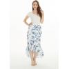imageWomens Hawaiian Luau Wrap Ruffle Skirt in Midnight BloomDay Dream Bloom
