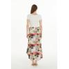 imageWomens Hawaiian Luau Wrap Ruffle Skirt in Sunset Neon PastelSunset Neon Pastel