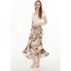 imageWomens Hawaiian Luau Wrap Ruffle Skirt in Sunset Neon PastelSunset Neon Pastel