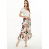 imageWomens Hawaiian Luau Wrap Ruffle Skirt in Sunset Neon PastelSunset Neon Pastel