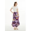 imageWomens Hawaiian Luau Wrap Ruffle Skirt in Sunset Neon PastelSunset Purple
