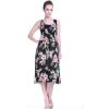 imageWomens Hawaiian Tank Elastic Luau Dress Hibiscus PatternsHibiscus Black