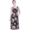 imageWomens Hawaiian Tank Elastic Luau Dress Hibiscus PatternsHibiscus Black