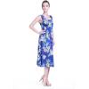 imageWomens Hawaiian Tank Elastic Luau Dress Hibiscus PatternsHibiscus Blue
