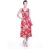 imageWomens Hawaiian Tank Elastic Luau Dress Hibiscus PatternsHibiscus Red