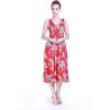 imageWomens Hawaiian Tank Elastic Luau Dress Hibiscus PatternsHibiscus Red