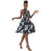 imageWomens Hawaiian Tank Elastic Luau Dress Rafelsia BorderMidnight Bloom