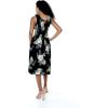 imageWomens Hawaiian Tank Elastic Luau Dress Rafelsia BorderPineapple Garden Black