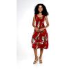 imageWomens Hawaiian Tank Elastic Luau Dress Rafelsia BorderPineapple Garden Burgundy