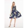 imageWomens Hawaiian Tank Elastic Luau Dress Rafelsia BorderPineapple Garden Navy