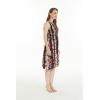 imageWomens Hawaiian Tank Elastic Luau Dress in Pink Hibiscus VinePink Hibiscus Vine Black