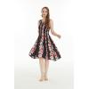 imageWomens Hawaiian Tank Elastic Luau Dress in Pink Hibiscus VinePink Hibiscus Vine Black