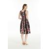 imageWomens Hawaiian Tank Elastic Luau Dress in Pink Hibiscus VinePink Hibiscus Vine Black