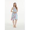imageWomens Hawaiian Tank Elastic Luau Dress in Pink Hibiscus VinePink Hibiscus Vine Turquoise