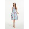 imageWomens Hawaiian Tank Elastic Luau Dress in Pink Hibiscus VinePink Hibiscus Vine Turquoise