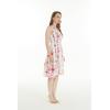 imageWomens Hawaiian Tank Elastic Luau Dress in Pink Hibiscus VinePink Hibiscus Vine White