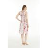 imageWomens Hawaiian Tank Elastic Luau Dress in Pink Hibiscus VinePink Hibiscus Vine White