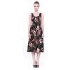 imageWomens Hawaiian Tank Elastic Luau Dress in Rafelsia Black
