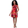 Shirt Dress Sunset and Dolphin Red