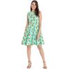 imageHawaii Hangover Womens Vintage Fit and Flare Dress in Halloween Pineapple Skull with SunglassesHalloween Pineapple Skull With Sunglasses