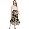 imageWomens Hawaiian Luau Wrap Ruffle Skirt in Rafelsia CreamRafelsia Black