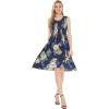 imageWomens Hawaiian Tank Elastic Luau Dress Rafelsia BorderPineapple Garden Navy