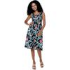 imageWomens Hawaiian Tank Elastic Luau Dress in Wispy CereusBlooming Lily Black