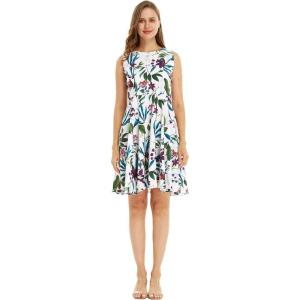 imageHawaii Hangover Womens Vintage Fit and Flare Dress in Various PatternsPurple Orchid