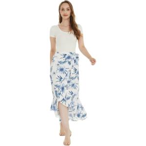 imageWomens Hawaiian Luau Wrap Ruffle Skirt in Midnight BloomDay Dream Bloom