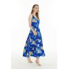 imageHawaii Hangover Womens Hawaiian Maxi Tiered Dress in Hibiscus BlueHibiscus Blue