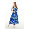 imageHawaii Hangover Womens Hawaiian Maxi Tiered Dress in Hibiscus BlueHibiscus Blue