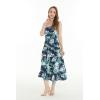 imageHawaii Hangover Womens Hawaiian Maxi Tiered Dress in Hibiscus BlueOrchid Breeze Navy