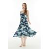 imageHawaii Hangover Womens Hawaiian Maxi Tiered Dress in Hibiscus BlueOrchid Breeze Navy