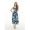 imageHawaii Hangover Womens Hawaiian Maxi Tiered Dress in Hibiscus BlueOrchid Breeze Navy