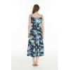 imageHawaii Hangover Womens Hawaiian Maxi Tiered Dress in Hibiscus BlueOrchid Breeze Navy