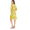 imageWomens Hawaiian 34 Sleeve Mermaid Ruffle Tunic Dress in Hibiscus BlueGarden Poppy Yellow
