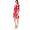 imageWomens Hawaiian 34 Sleeve Mermaid Ruffle Tunic Dress in Hibiscus BlueHibiscus Red